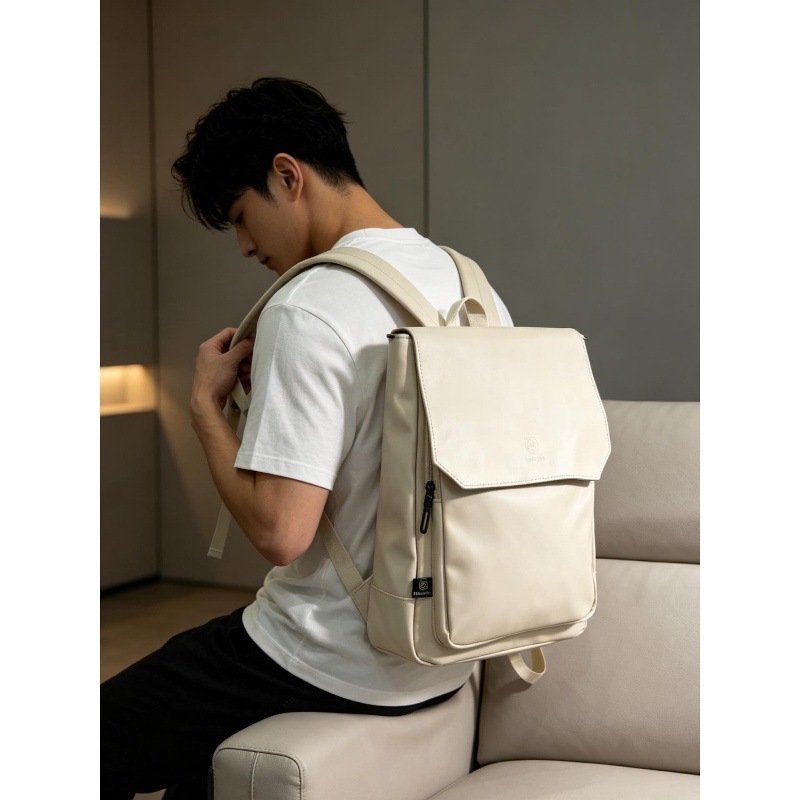 High Quality Flap PU Leather L - Leather Work Rucksack Mens 评论和价格