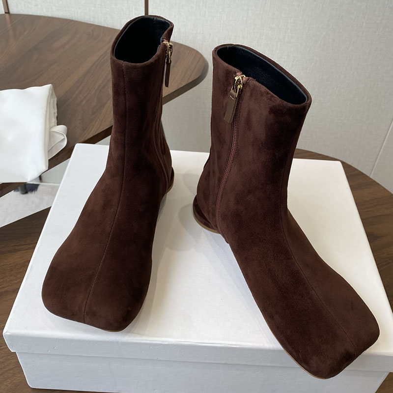Chelsea Boots Women Suede Flat - Leatherwork Designs 评论和价格