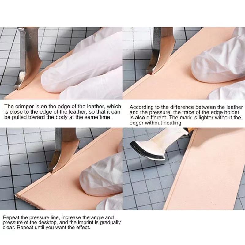 Red Wooden Handle Leather Edge - Groover Stitching Tool 评论和价格