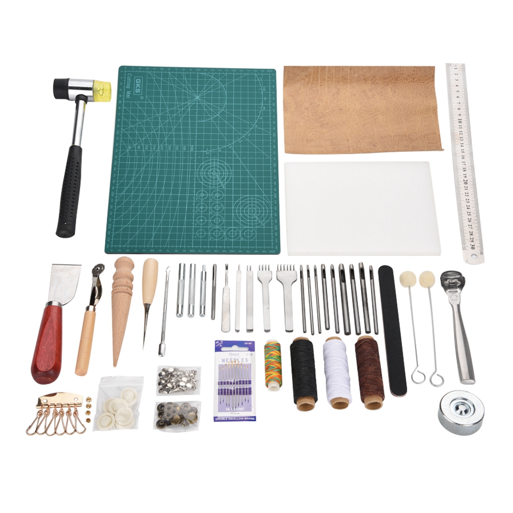 42PCS Leather Craft Tools Set  - Groover Stitching Tool 评论和价格