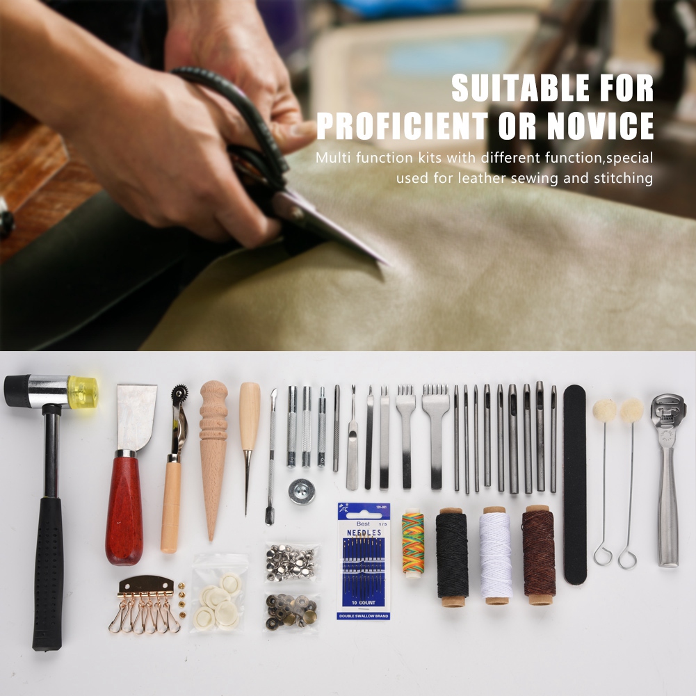 42PCS Leather Craft Tools Set  - Groover Stitching Tool 评论和价格