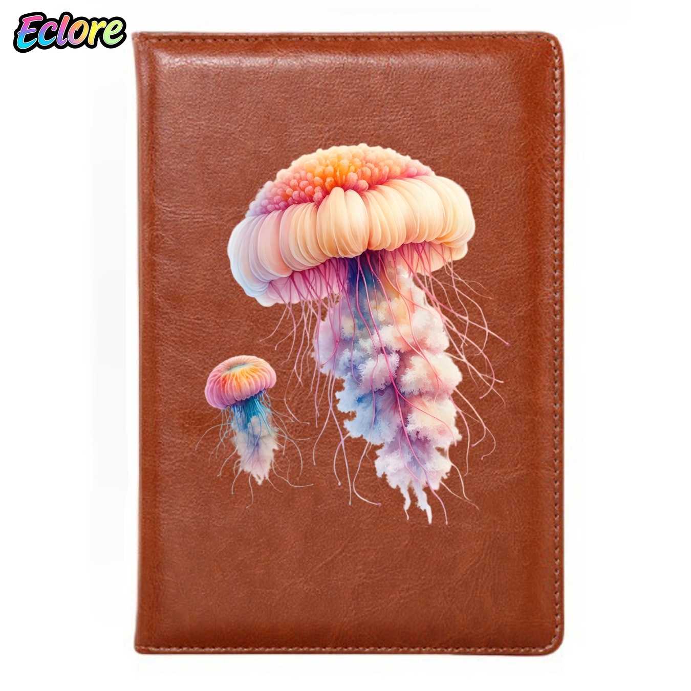 Colorful Jellyfish PU Leather  - Leather Work Diary Covers 评论和价格